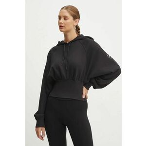 adidas by Stella McCartney bluză trening culoarea negru, cu glugă, neted, JG1543 imagine