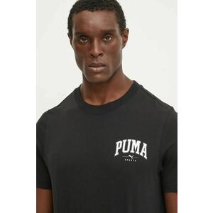 Puma tricou din bumbac barbati, culoarea negru, cu imprimeu, 681792 imagine