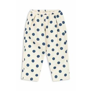 Konges Sløjd pantaloni de bumbac pentru copii NOLA PANTS GOTS culoarea alb, modelator, KS101636 imagine