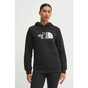 The North Face bluza Drew Peak Pullover Hoodie femei, culoarea negru, cu glugă, cu imprimeu, NF0A89EHJK31 imagine