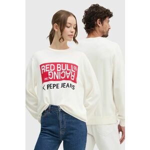 Pepe Jeans pulover de bumbac Red Bull Racing x Pepe Jeans culoarea bej, light, RU700002 imagine