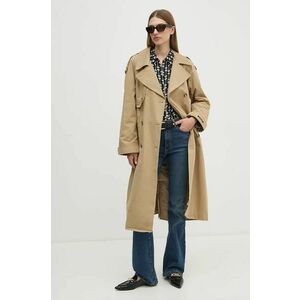 Pepe Jeans trenci BIANCA femei, culoarea bej, de tranzitie, oversize, PL402446 imagine