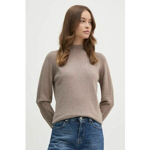 United Colors of Benetton pulover din amestec de lana femei, culoarea bej, light, cu turtleneck, 1035D203B imagine