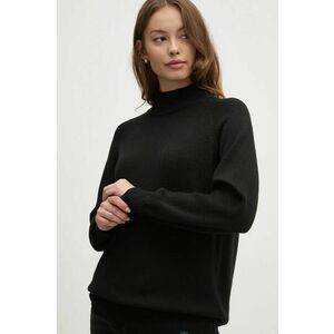 North Sails pulover din amestec de lana femei, culoarea negru, cu turtleneck, 095480 imagine