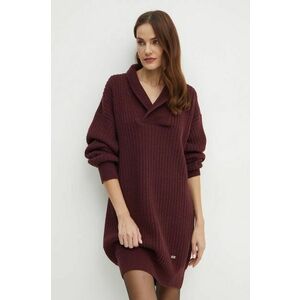 Victoria Beckham rochie din lana culoarea bordo, mini, oversize, 1424KDR005931A imagine