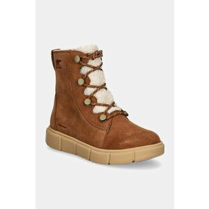 Sorel botine SOREL EXPLORER III JOAN femei, culoarea maro, cu toc plat, izolat, 2077981242 imagine