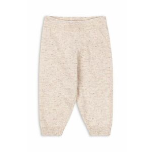 Konges Sløjd pantaloni din amestec de lână pentru copii MINO KNIT PANTS culoarea bej, neted, KS101616 imagine