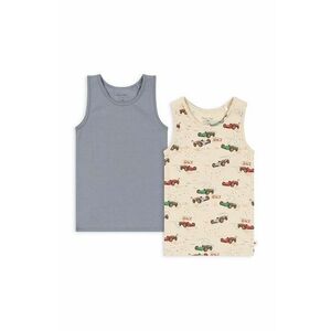 Konges Sløjd top copii BASIC 2 PACK TANKTOP GOTS 2-pack culoarea bej, modelator, KS101410 imagine