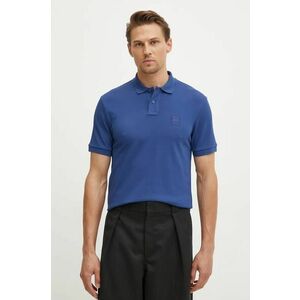 Boss Orange tricou polo barbati, culoarea negru, neted, 50507803 imagine