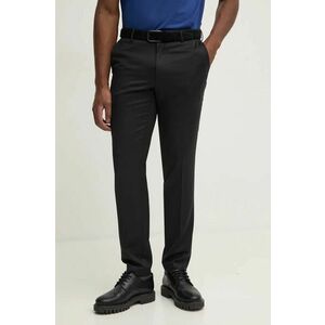 BOSS pantaloni de lana culoarea negru, mulata, 50469174 imagine