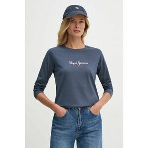 Pepe Jeans longsleeve din bumbac FIORE LS culoarea albastru marin, PL505947 imagine