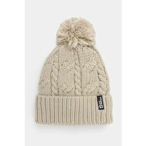 Jack Wolfskin caciula Pompom culoarea gri, de lana imagine