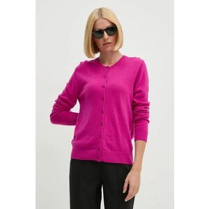 United Colors of Benetton cardigan din lana culoarea violet, light imagine