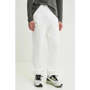 American Vintage pantaloni de trening culoarea alb, cu imprimeu imagine