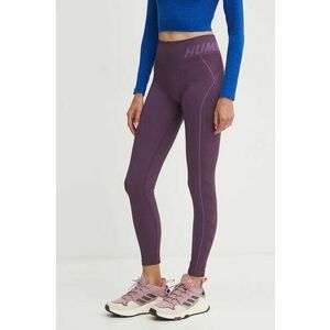 Hummel leggins de antrenament Christel culoarea violet, cu imprimeu, 213756 imagine