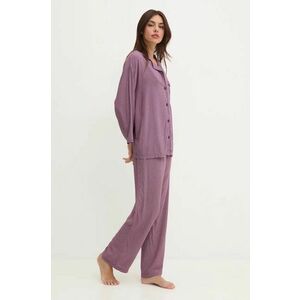 United Colors of Benetton pijama femei, culoarea albastru marin, 4X9X3P00J imagine