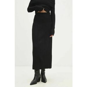 Answear Lab fusta culoarea negru, maxi, creion imagine