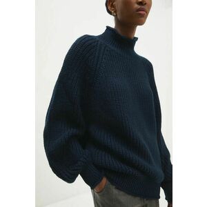 Answear Lab pulover femei, culoarea albastru marin, cu turtleneck imagine