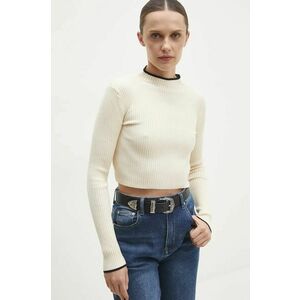 Answear Lab pulover femei, culoarea bej, cu turtleneck imagine