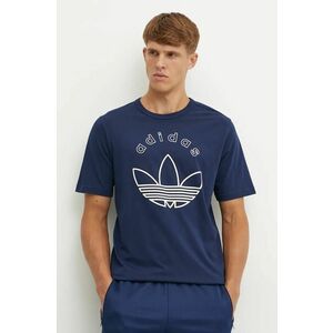 adidas Originals tricou barbati, culoarea albastru marin, cu imprimeu, IX9598 imagine