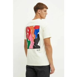 adidas Originals tricou Ts Fashion Arty barbati, culoarea bej, cu imprimeu, IX7821 imagine