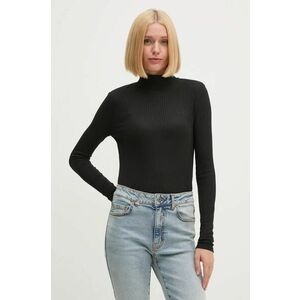 Pepe Jeans longsleeve FLORY femei, culoarea negru, cu guler, PL505978 imagine