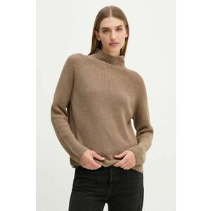 Marc O'Polo pulover de bumbac culoarea maro, cu turtleneck, 409605960009 imagine