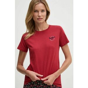 Pepe Jeans tricou din bumbac GABRIELA femei, culoarea bordo, PL505967 imagine