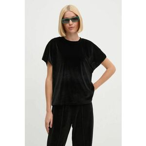 Joop! tricou din velur culoarea negru, 30043911 imagine