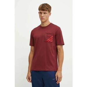 adidas Originals tricou barbati, culoarea bordo, neted, IX9606 imagine