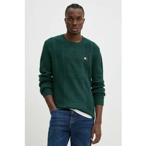 Tommy Jeans pulover barbati, culoarea verde, DM0DM19440 imagine