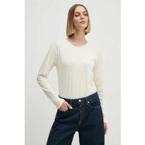 Pepe Jeans longsleeve din bumbac FLOREN culoarea bej, PL505954 imagine