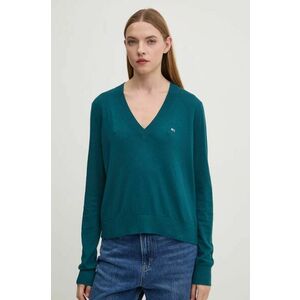 Tommy Jeans pulover femei, culoarea verde, light, DW0DW18670 imagine