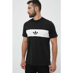 adidas Originals tricou din bumbac culoarea negru, cu imprimeu imagine