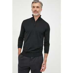 Joop! pulover de lana barbati, culoarea negru, light, cu turtleneck imagine