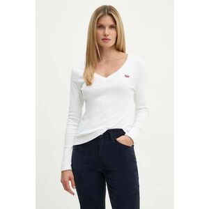 Levi's longsleeve din bumbac culoarea alb, A9330 imagine