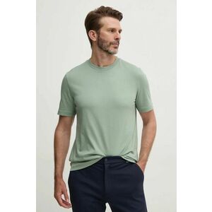 BOSS tricou din bumbac barbati, culoarea verde, neted, 50468347 imagine