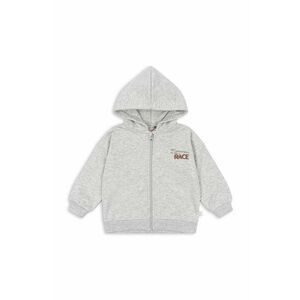 Konges Sløjd bluza copii LOU SWEAT HOOD OCS culoarea gri, cu glugă, cu imprimeu, KS101566 imagine