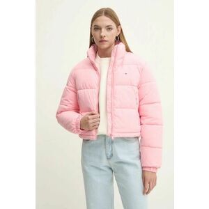 Tommy Jeans geaca femei, culoarea roz, de iarna, oversize, DW0DW18828 imagine