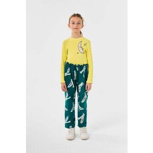 Bobo Choses pantaloni de trening pentru copii Magic Shoe culoarea verde, modelator, 224AC087 imagine