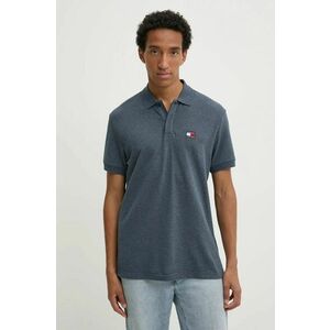 Tommy Jeans polo de bumbac melanj, DM0DM19622 imagine