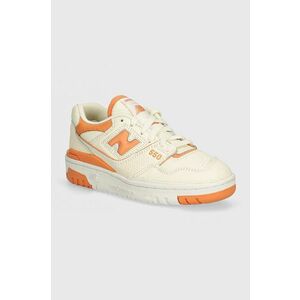 New Balance sneakers din piele 550 culoarea bej, BBW550AJ imagine