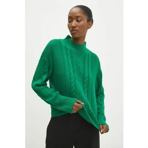 Answear Lab pulover femei, culoarea verde, cu turtleneck imagine