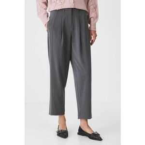 Medicine pantaloni femei, culoarea gri, lat, medium waist imagine