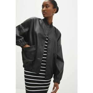 Answear Lab geaca femei, culoarea negru, de tranzitie, oversize imagine