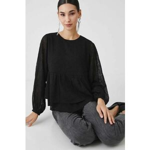 Medicine bluza femei, culoarea negru, cu imprimeu imagine