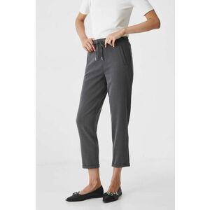 Medicine pantaloni femei, culoarea gri, medium waist imagine