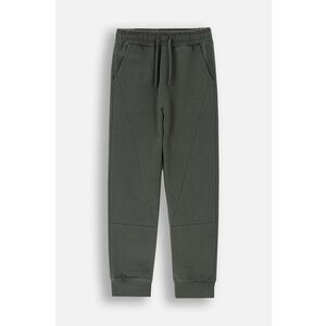 Coccodrillo pantaloni de trening din bumbac pentru copii culoarea verde, neted, GRUNGE SWAMP BOY JUNIOR imagine