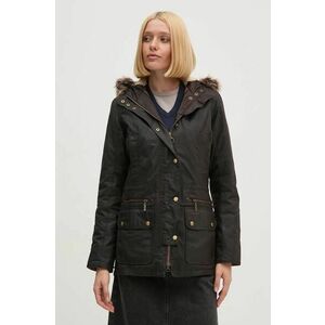 Barbour hanorac femei, culoarea maro, de tranzitie, LWX0303 imagine