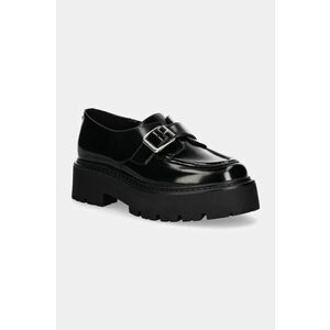 Steve Madden mocasini de piele Outlined femei, culoarea negru, cu platforma, SM11003285 imagine